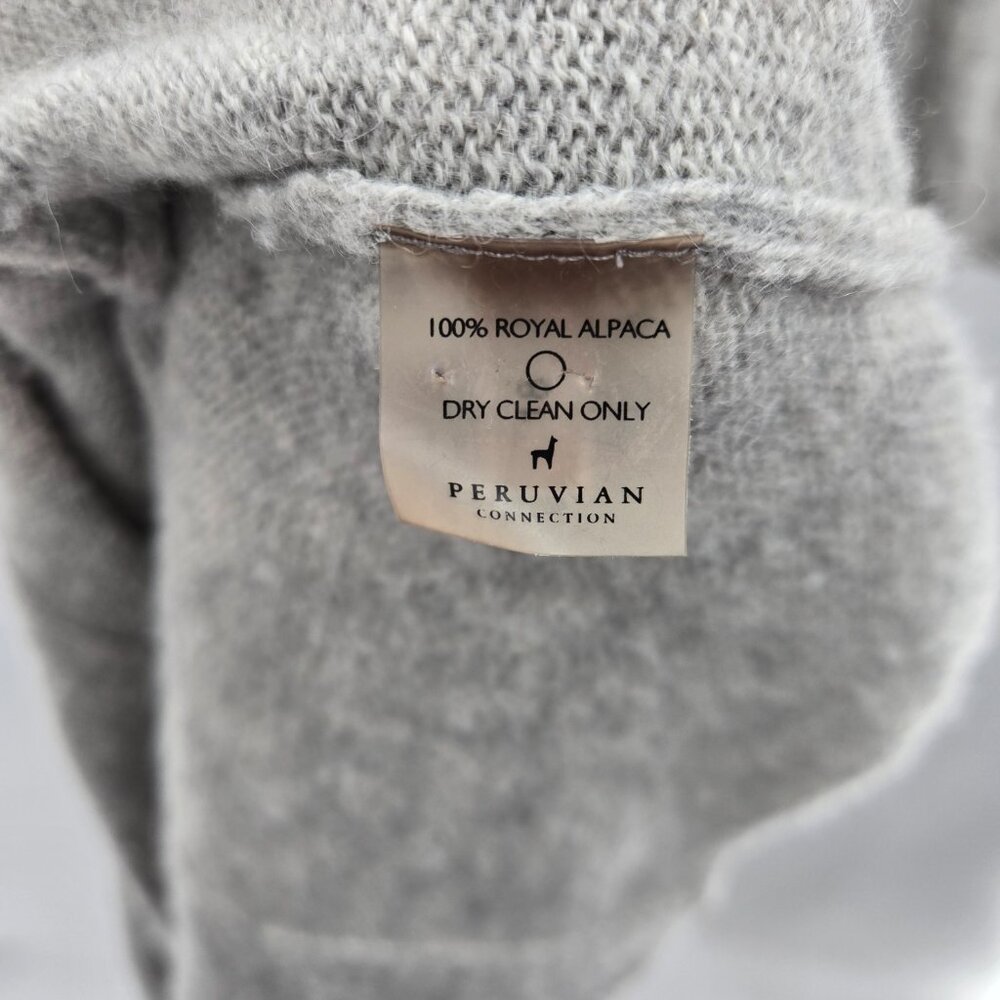 Peruvian Connection Peru Gray Elspeth Royal Alpaca Maxi Dress Size XS FLAWS - Picture 11 of 14